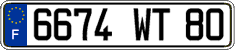 French license plate, FNI
