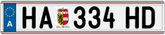 License plate of Austria, Regular plates