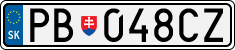License plate of Slovakia, Cars