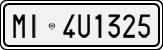 License plate of Italy, Cars (1927 year series)