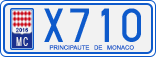 License plate of Monaco, Cars