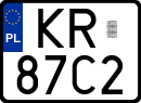 License plates of Poland, Special vehicles and motorcycles