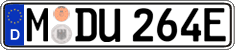 German license plate, Electric vehicles