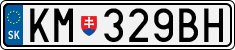 License plate of Slovakia, Cars