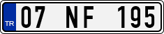 License plate of Turkey, Regular plates