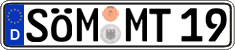German license plate, Regular plates