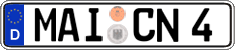 German license plate, Regular plates