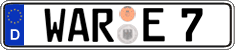 German license plate, Regular plates