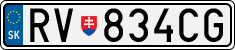 License plate of Slovakia, Cars