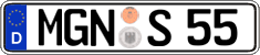 German license plate, Regular plates