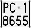 License plate of Italy, Motorcycles (1927 year series)