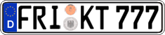 German license plate, Regular plates