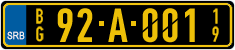License plate of Serbia, Diplomatic