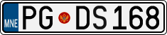 License plate of Montenegro, Cars