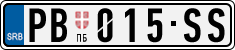 License plate of Serbia, Cars