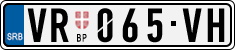 License plate of Serbia, Cars