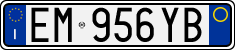 License plate of Italy, Cars (1994 year series)