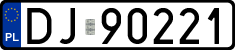 License plates of Poland, Regular car plates