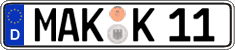 German license plate, Regular plates