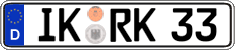 German license plate, Regular plates