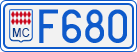 License plate of Monaco, Cars