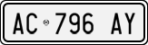 License plate of Italy, Cars (1994 year series)