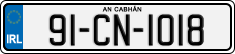 License plate of Ireland, Regular plates