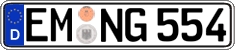 German license plate, Regular plates
