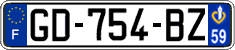 French license plate, SIV (ordinary)