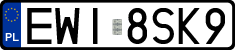 License plates of Poland, Regular car plates