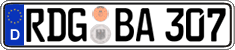 German license plate, Regular plates