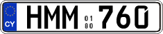 License plate of Cyprus, Regular plates