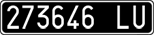 License plate of Italy, Cars (1927 year series)