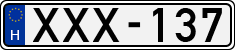 license plates of Hungary, Cars (1990)