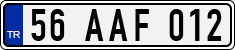 License plate of Turkey, Regular plates