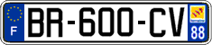 French license plate, SIV (ordinary)