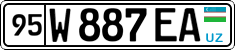 License plate of Uzbekistan, Private owners