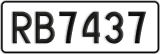 License plate of New Zealand, AB1(234)