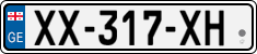 License plate of Georgia, Cars (2014)