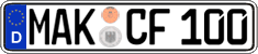 German license plate, Regular plates