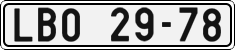 License plate of the Czech Republic, Cars (1960)