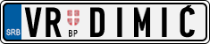 License plate of Serbia, Vanity Plates