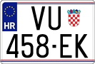 License plate of Croatia, Regular plates