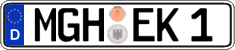 German license plate, Regular plates