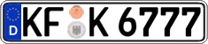 German license plate, Regular plates