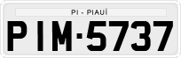 License plate of Brazil, Private owners (1990)