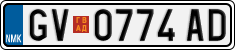 License plate of North Macedonia, Regular plates (2012)