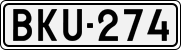 License plate of Finland, Cars
