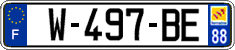 French license plate, SIV (garage)