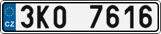 License plate of the Czech Republic, Cars (2001)